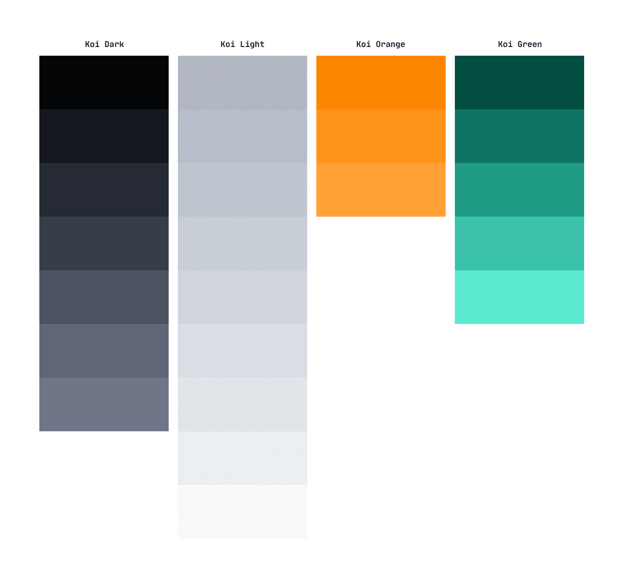 Koi colour palette